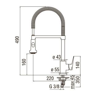 Смеситель Nobili Blues BS101300/3CR для кухни